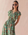 Omika Cora Midi Dress- Kala Kelp