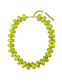 Bailey Chunky Beaded Necklace- Chartreuse-Hand In Pocket