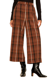 Sanctuary Terrace Pant - Elder Plaid-Hand In Pocket