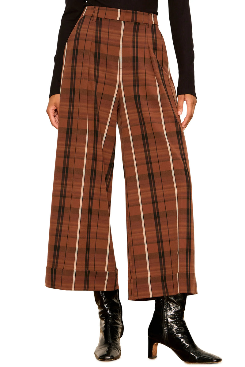 Sanctuary Terrace Pant - Elder Plaid-Hand In Pocket