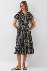 Celia Midi Dress - Navy