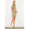 THML Eliza V Neck Dress - Vine-Hand In Pocket