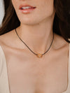 Polished Pebble Leather Pendant Necklace: 18k Gold Plated / One Size-Hand In Pocket