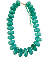 Bailey Chunky Beaded Necklace- Turquoise-Hand In Pocket
