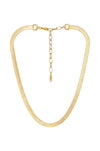 Brooklyn Flat 18k Gold Plated Necklace: One Size-Hand In Pocket