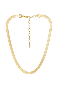 Brooklyn Flat 18k Gold Plated Necklace: One Size-Hand In Pocket