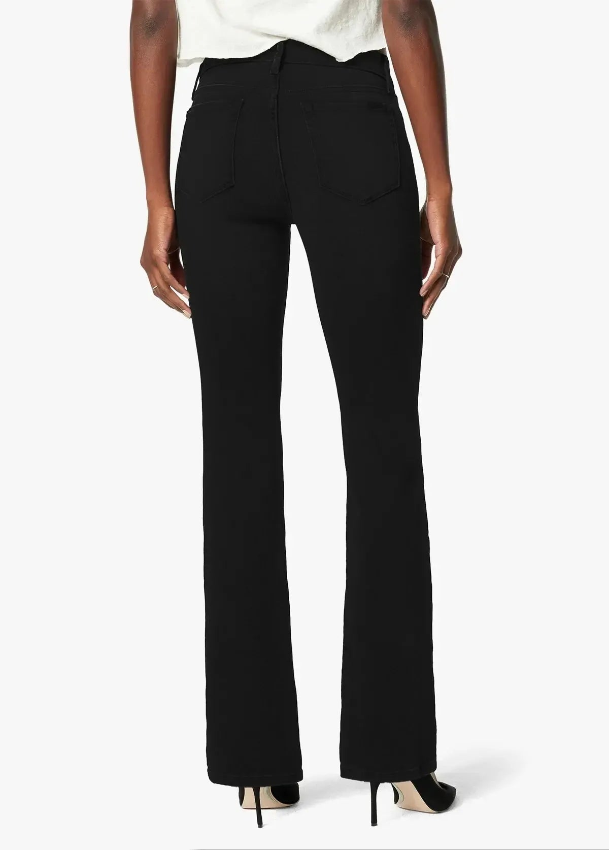 Joe's Jeans The Provocateur Petite Bootcut- Black-Hand In Pocket