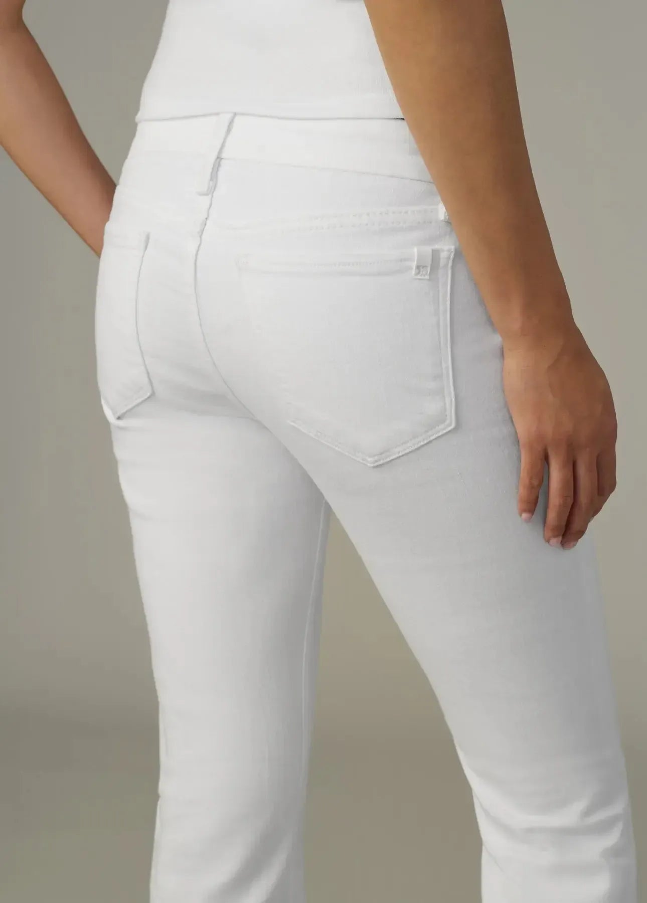 Joe's Jeans The Provocateur Petite Bootcut- White-Hand In Pocket