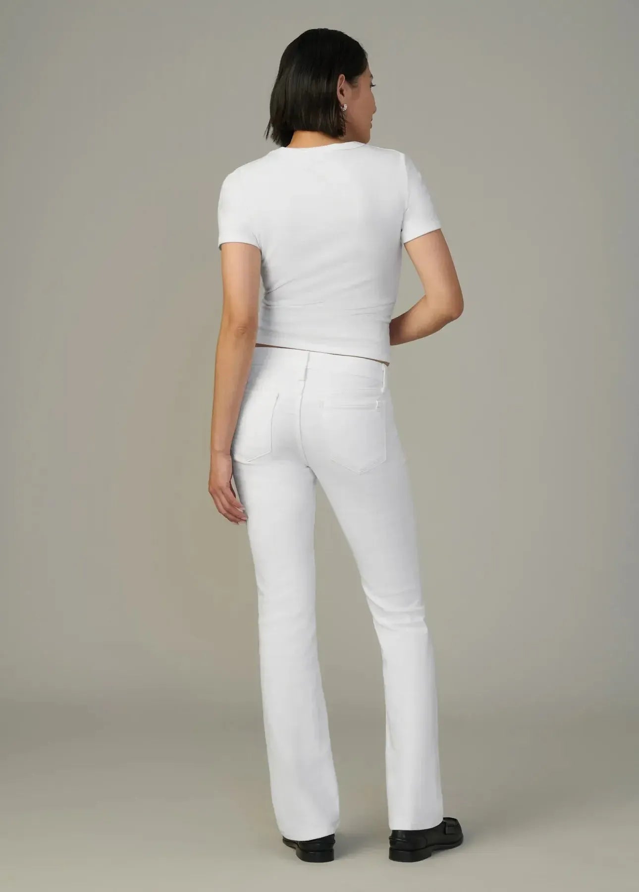Joe's Jeans The Provocateur Petite Bootcut- White-Hand In Pocket