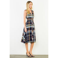 THML Blake Dress - Navy-Hand In Pocket