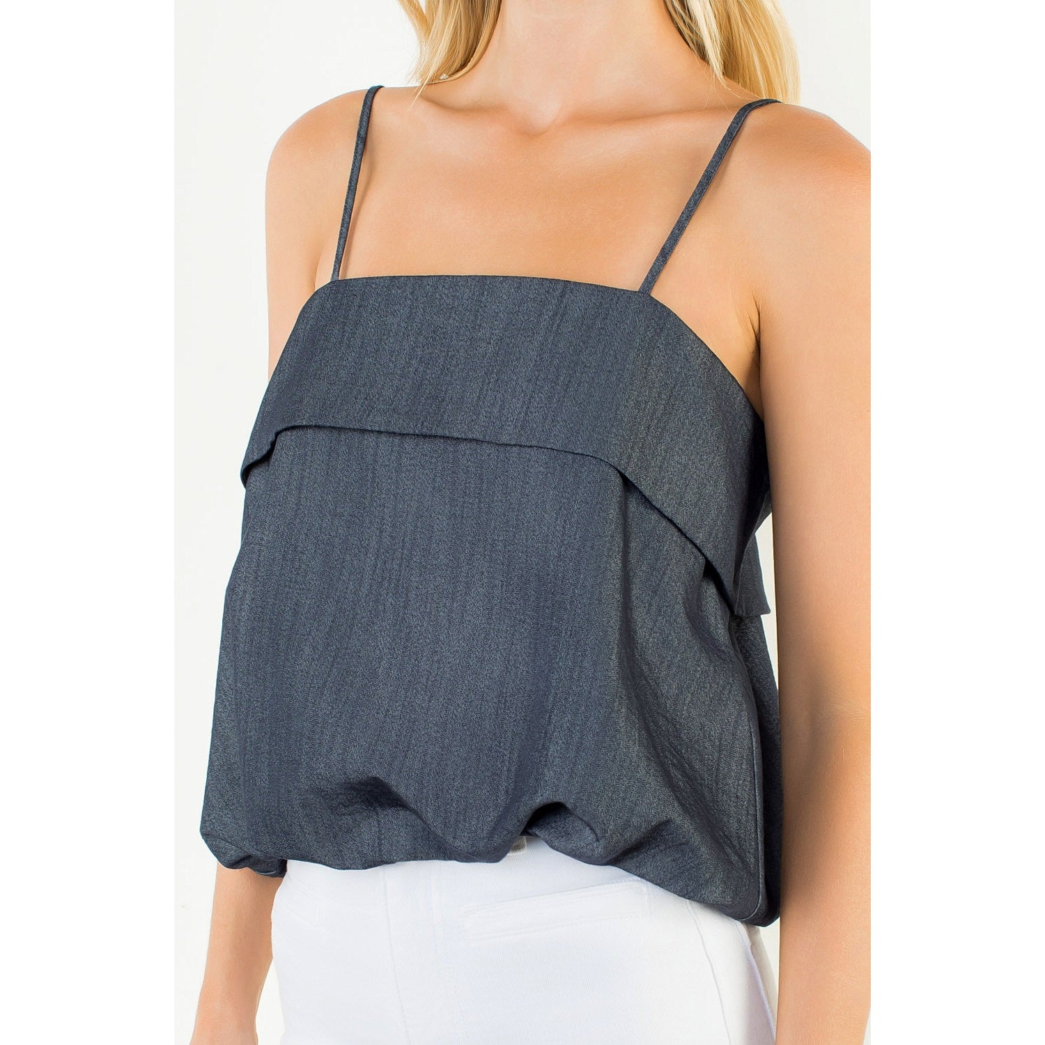 THML Caroline Top - Navy-Hand In Pocket