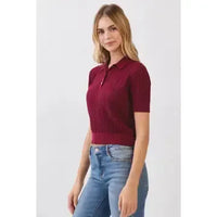 Hallie Sweater - Burgundy