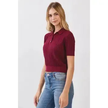 Hallie Sweater - Burgundy