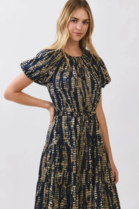 Celia Midi Dress - Navy