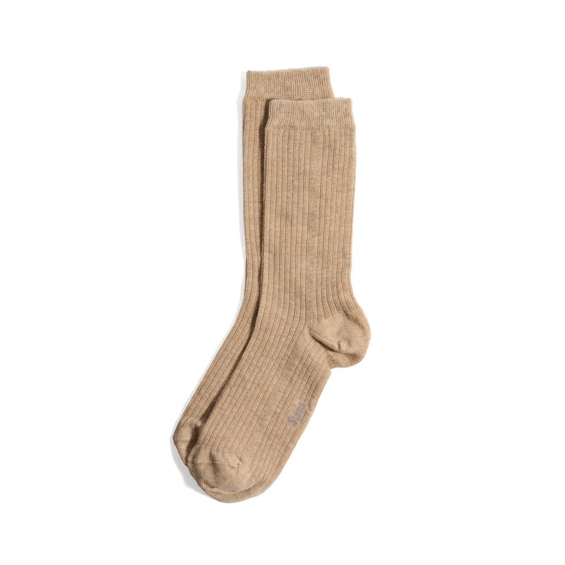 Cotton Cashmere Socks: Beige / One Size - Womens-Hand In Pocket