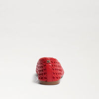 Sam Edelman Shira Woven Ballet Flat - Red Leather-Hand In Pocket