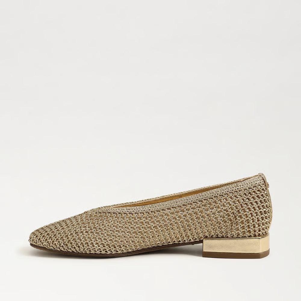 Sam Edelman Kasey Knit Weave Flat - Amber Gold