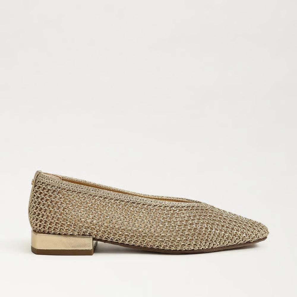 Sam Edelman Kasey Knit Weave Flat - Amber Gold