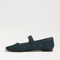 Sam Edelman Michaela Knit Mary Jane Flat- Metallic Navy-Hand In Pocket