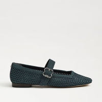 Sam Edelman Michaela Knit Mary Jane Flat- Metallic Navy-Hand In Pocket