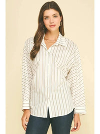 Sienna Top - Khaki Multi