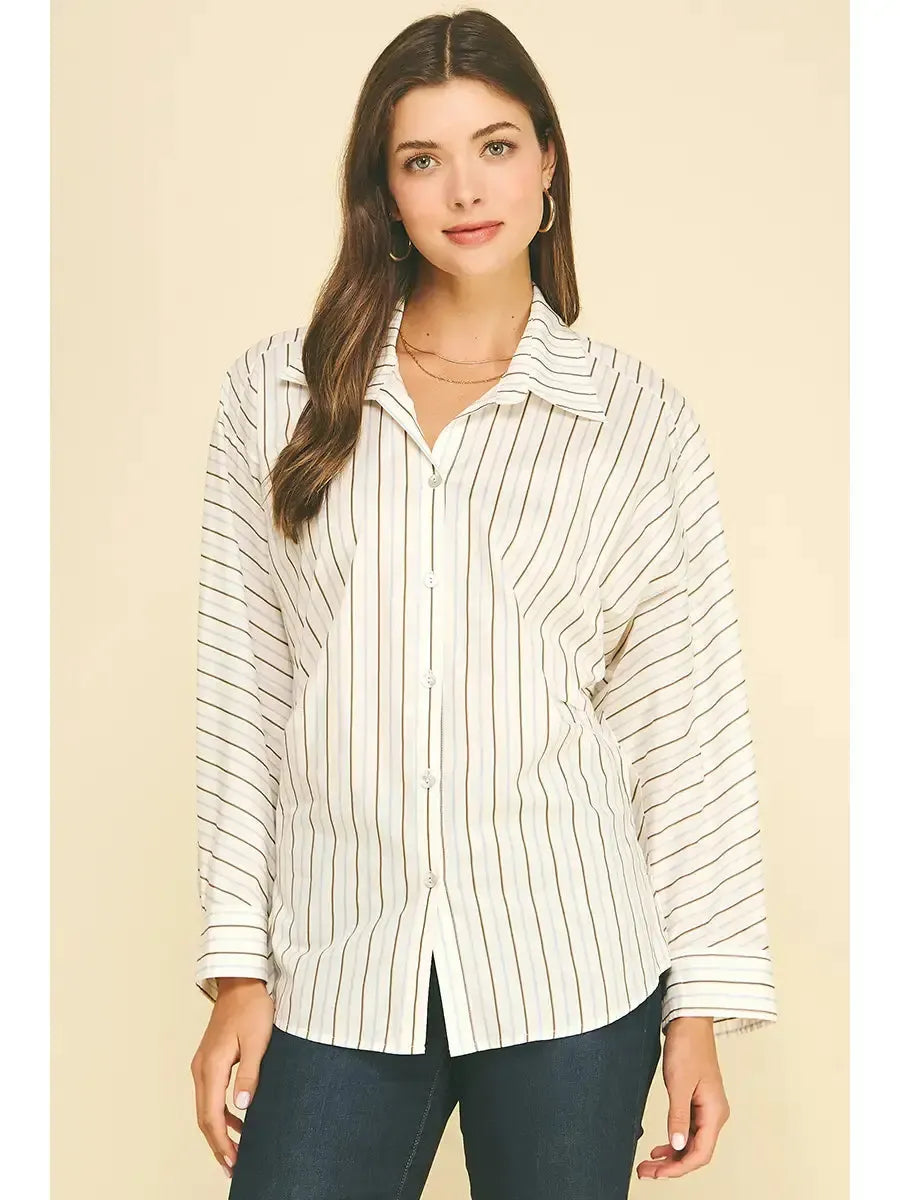 Sienna Top - Khaki Multi