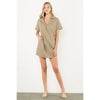 THML Eliza V Neck Dress - Vine-Hand In Pocket