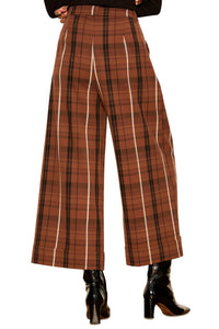 Sanctuary Terrace Pant - Elder Plaid-Hand In Pocket