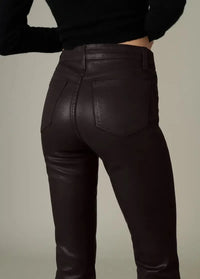 Joes Jeans The Callie Cropped Bootcut - Dk Chocolate-Hand In Pocket