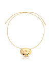 Molten Metal Pendant Necklace: 18k Gold Plated / One Size-Hand In Pocket