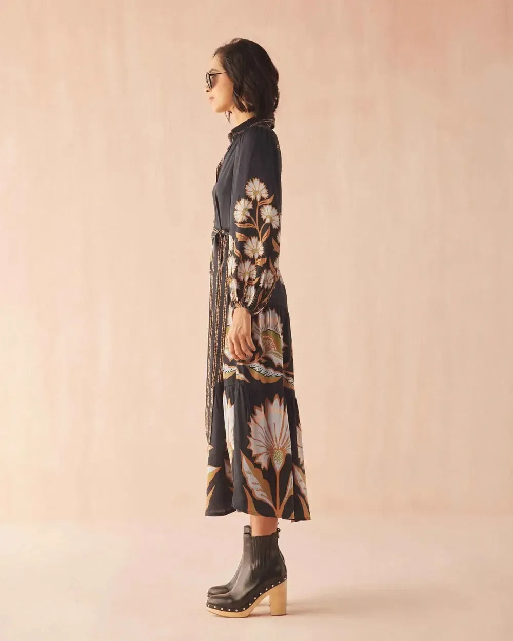 Omika Emery Maxi Dress - Mattia Obsidian-Hand In Pocket