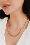 Woven Chain Necklace: 18k Gold Plated / One Size