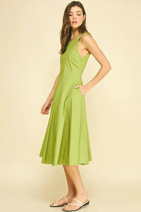 Margot Midi Dress - Matcha-Hand In Pocket