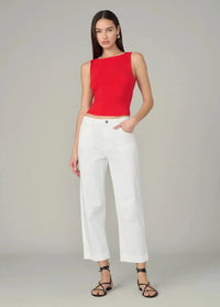 Joe’s Jeans The Wilder Relaxed Barrel- White-Hand In Pocket