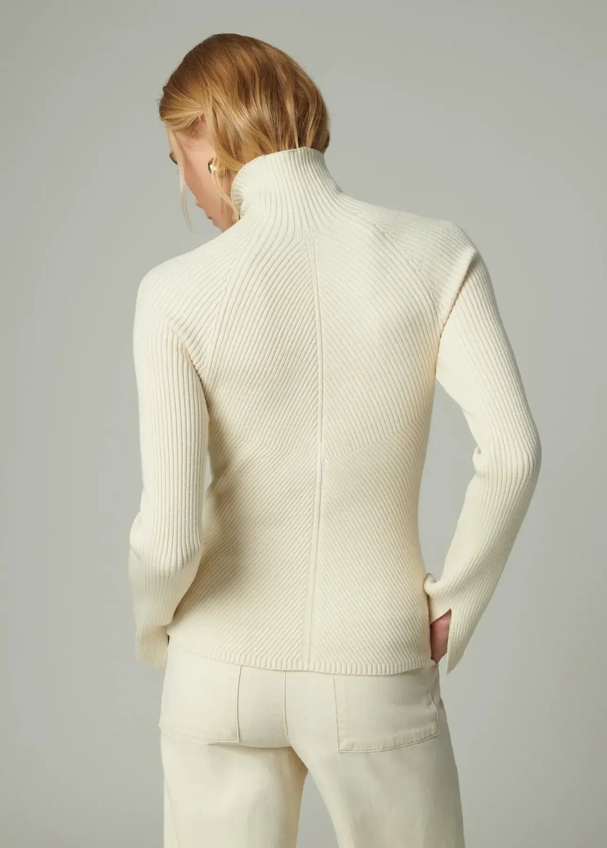 Joe's Jeans The Palmer Turtleneck - Milk-Hand In Pocket