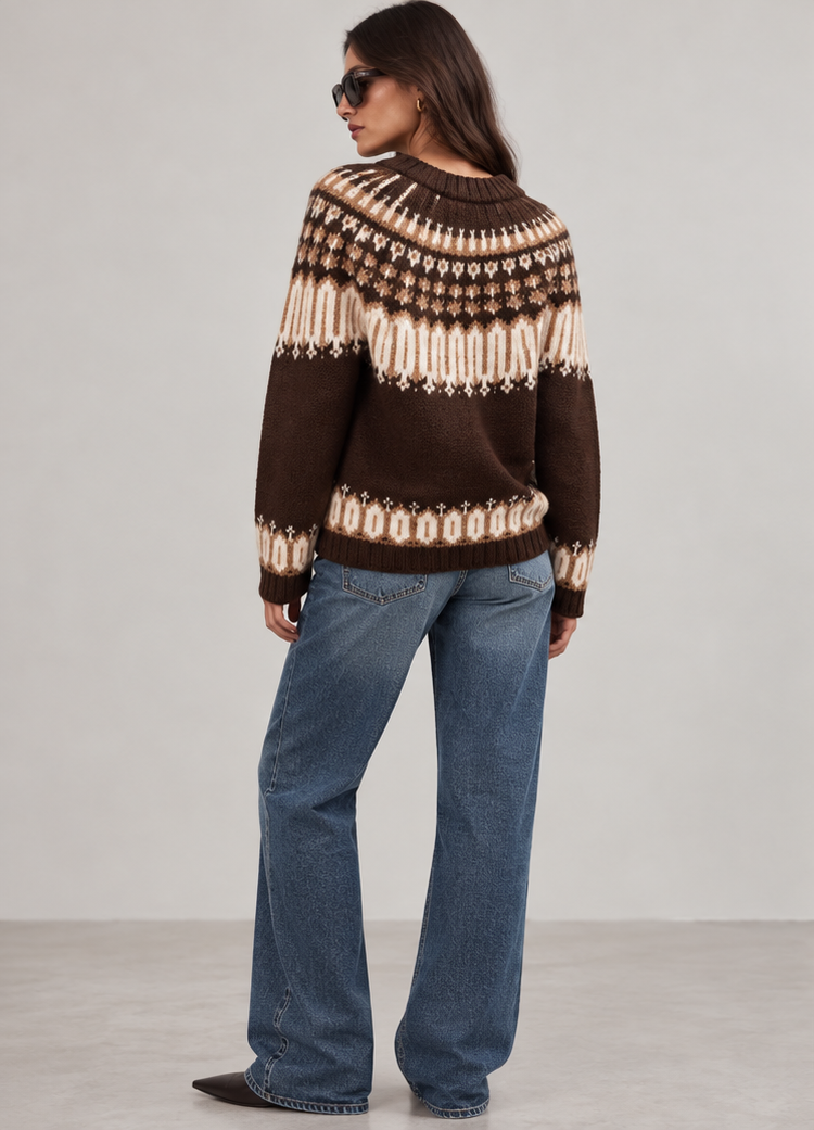 RD Style Sarafina Pull-Over - Brown-Hand In Pocket