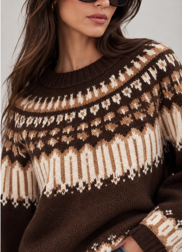 RD Style Sarafina Pull-Over - Brown-Hand In Pocket