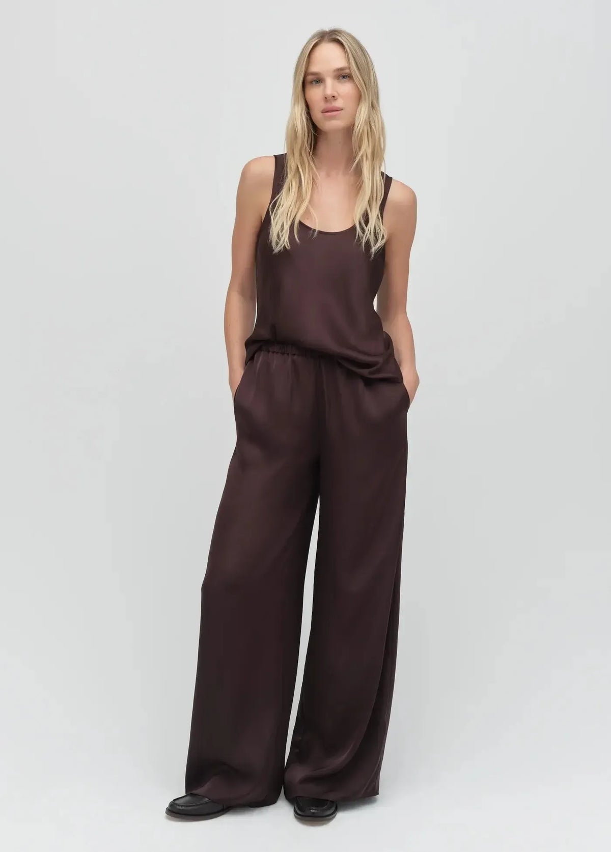 Favorite Daughter The Everything Wide Leg Pant - Espresso ***FINAL SALE***-Hand In Pocket