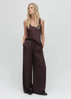 Favorite Daughter The Everything Wide Leg Pant - Espresso-Hand In Pocket