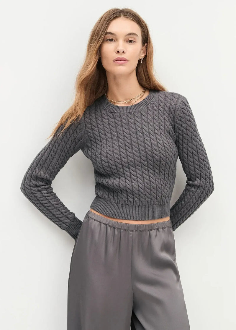 The Feel Good Sweater-Grey Shadow-Hand In Pocket