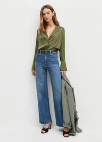 Favorite Daughter The Lily Top - Smoketree-Hand In Pocket