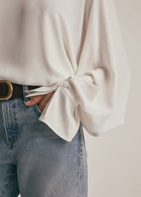 Favorite Daughter Making Me Blush Top - Ivory-Hand In Pocket