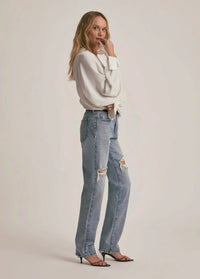 Favorite Daughter Making Me Blush Top - Ivory-Hand In Pocket