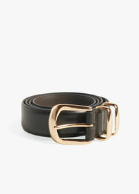 Favorite Daughter The Jordon Belt - Dk Brown/ Gold-Hand In Pocket