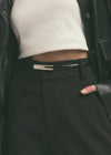 Favorite Daughter The Lady Belt - Black/Nickel-Hand In Pocket