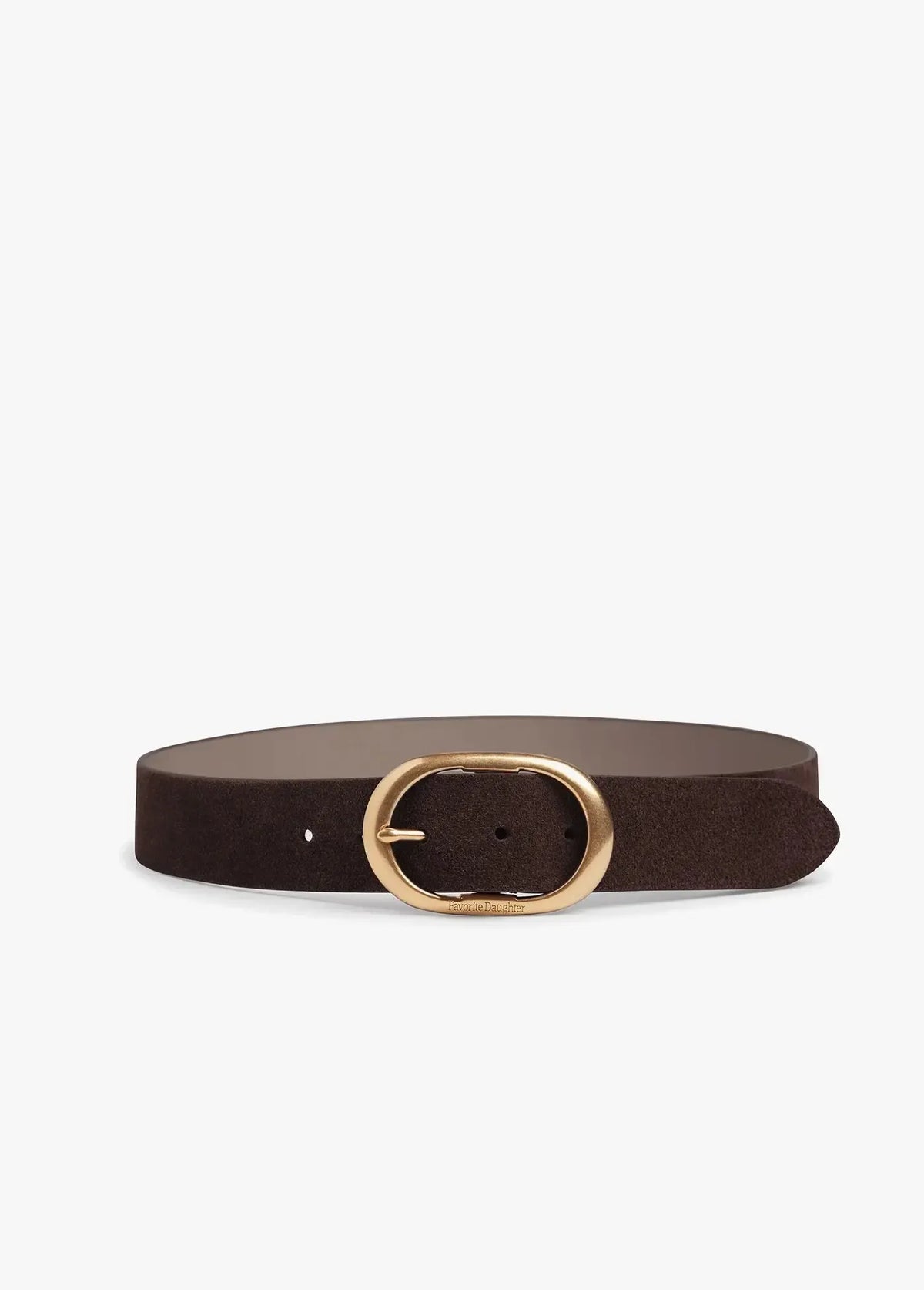 Favorite Daughter The Suede Jean Belt - Chocolate-Hand In Pocket