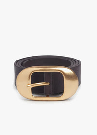 Favorite Daughter The Skinny Jean Belt - Brown/Antique-Hand In Pocket