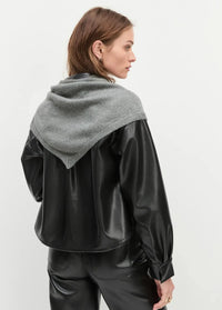 Favorite Daughter Triangle Scarf- Grey-Hand In Pocket