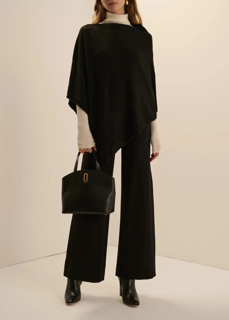 Favorite Daughter The Everyday Poncho - Black-Hand In Pocket