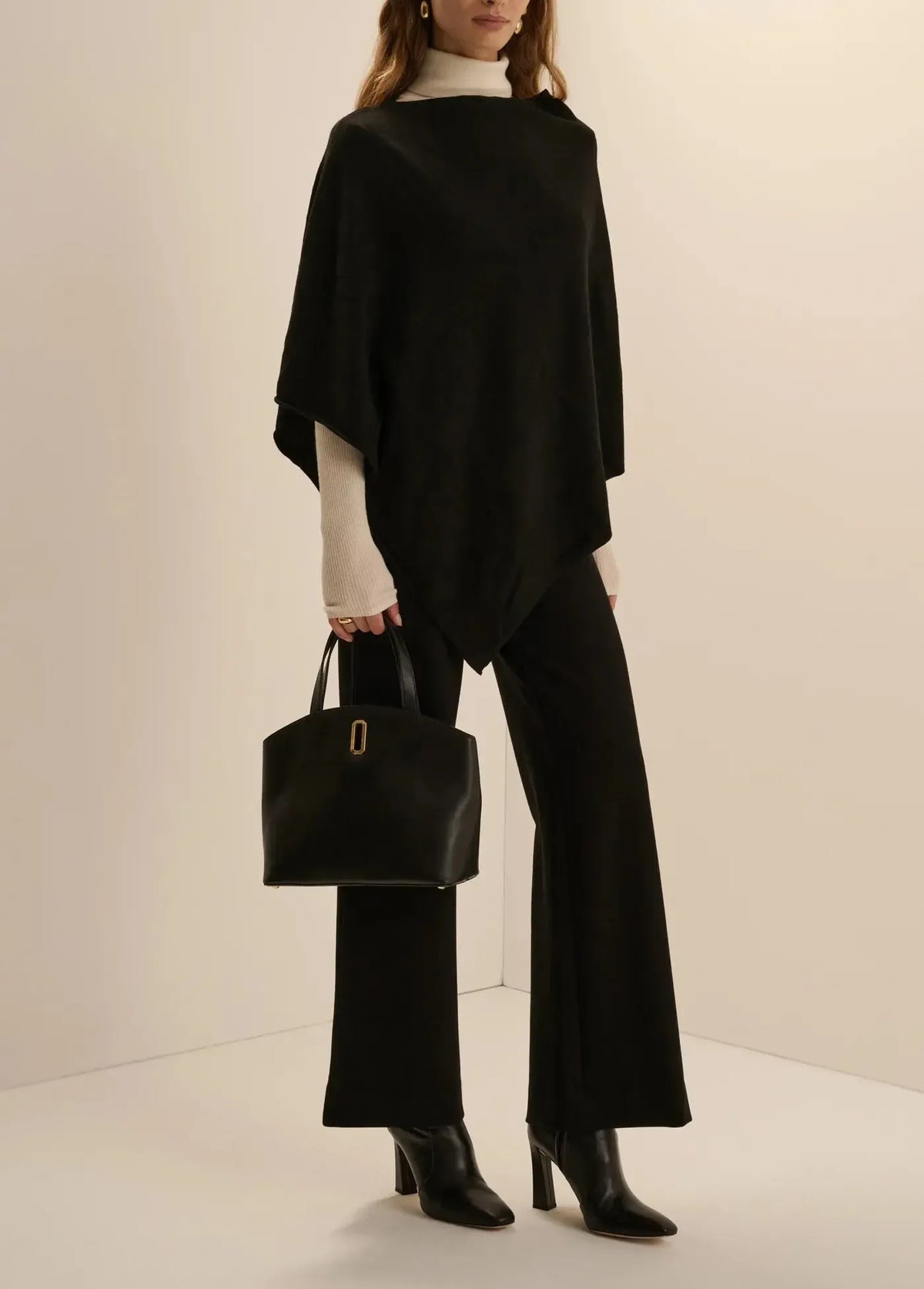 Favorite Daughter The Everyday Poncho - Black-Hand In Pocket